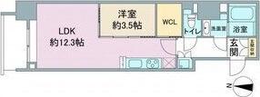 スリーアイランドタワー久屋大通(1LDK/12階)の間取り写真