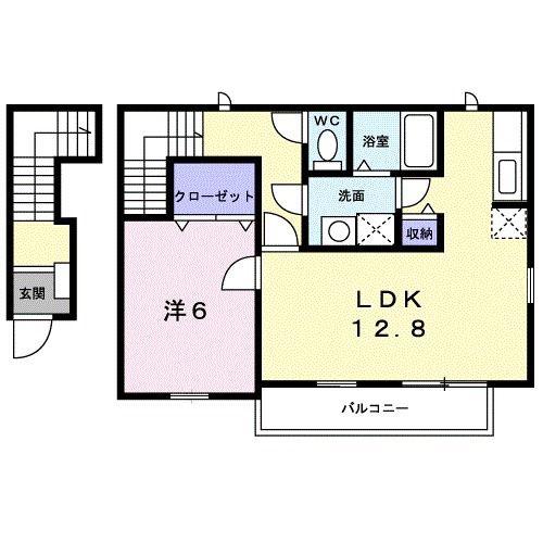 ラ シャンテ(1LDK/2階)の間取り写真