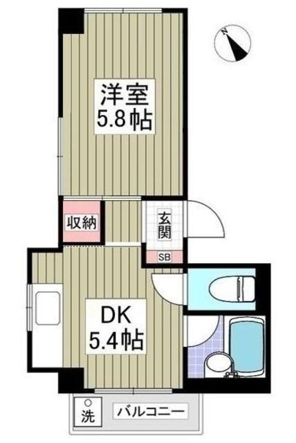 清新三興ハイツ(1K/1階)の間取り写真