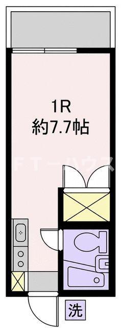 コーポ南行徳A棟(ワンルーム/2階)の間取り写真