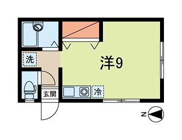 コンフォート梅里(ワンルーム/2階)の間取り写真