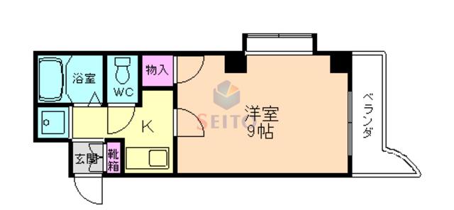 セレージャ桜塚(1K/3階)の間取り写真