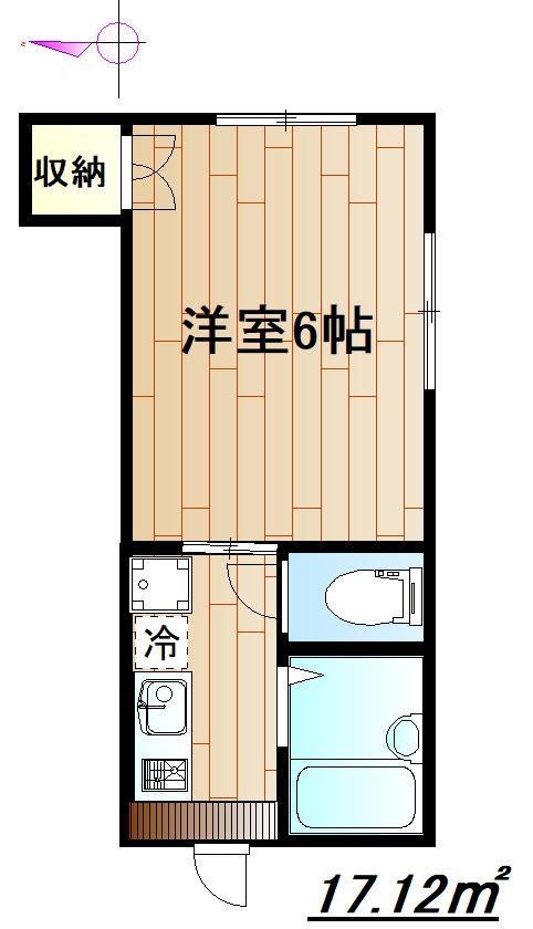 エタージュ元住吉(1K/1階)の間取り写真