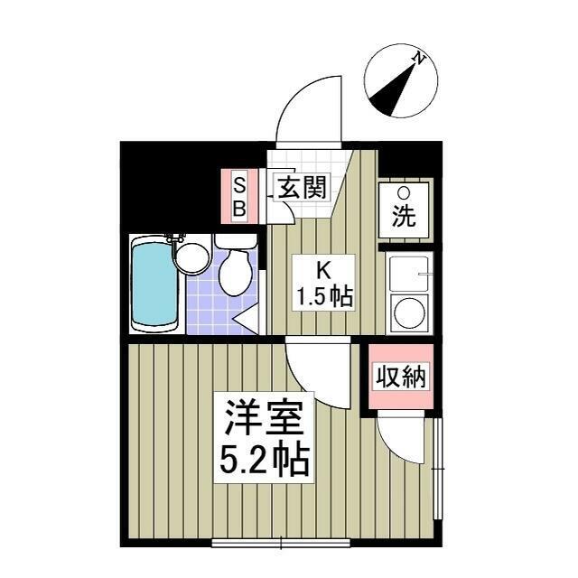 ドミトリー望星(1K/3階)の間取り写真