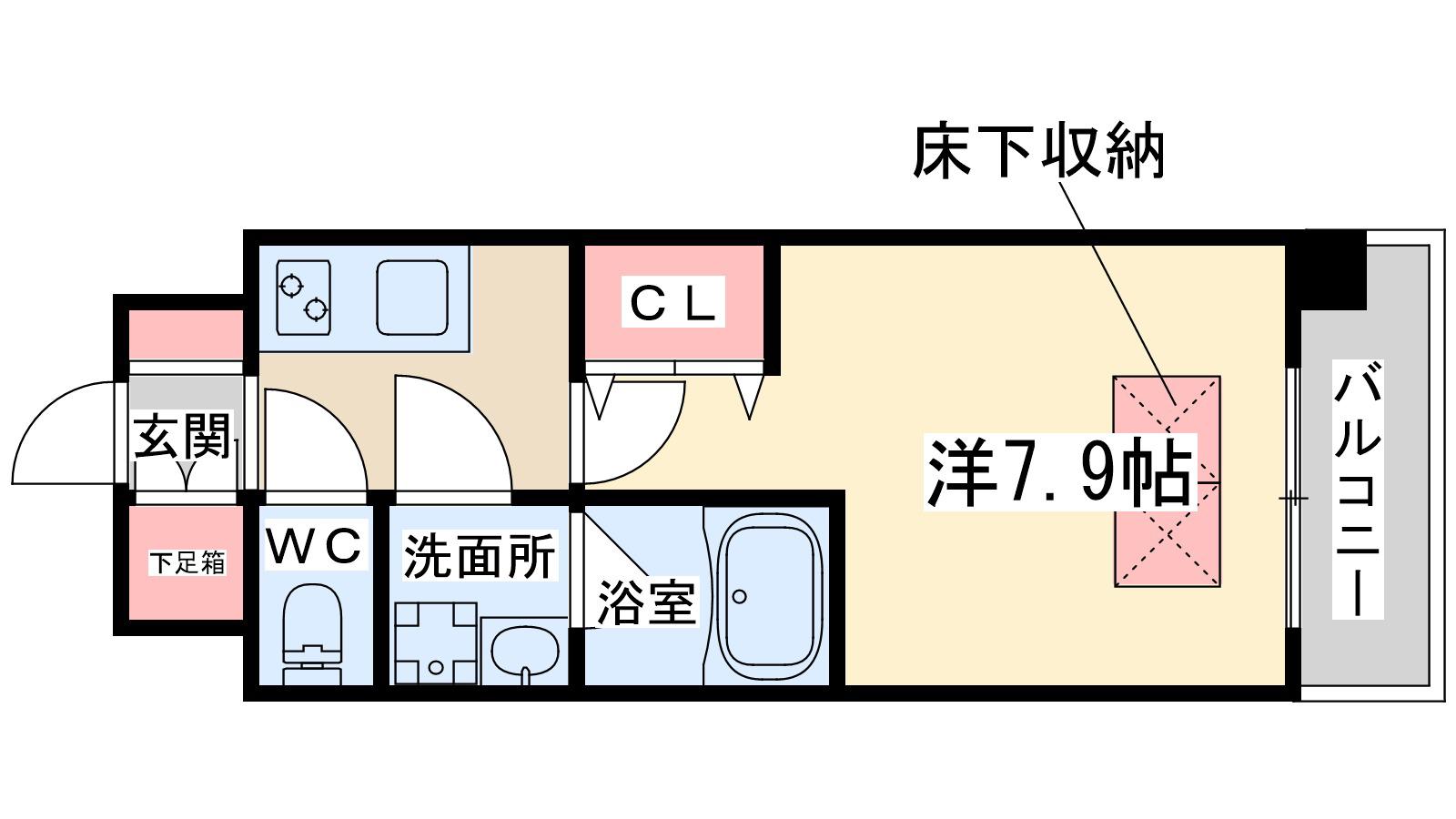 ノースヴィレッジ5番館(1K/3階)の間取り写真