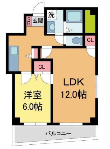 プレジール宝塚(1LDK/1階)の間取り写真