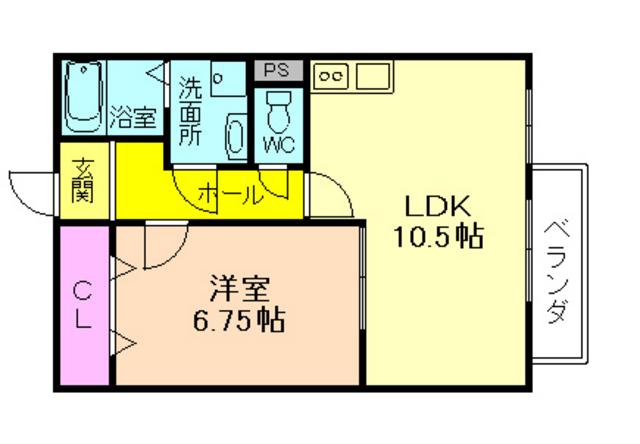 グランシャリオ(1LDK/1階)の間取り写真