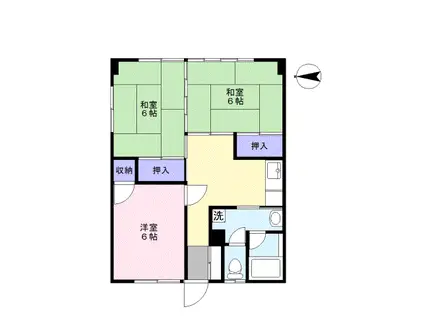 テラス橋本(3K/1階)の間取り写真