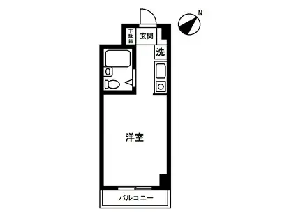 ほしのビル(ワンルーム/4階)の間取り写真