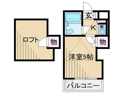 ブルーハイム駒岡(1K/3階)の間取り写真