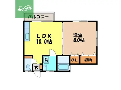 コーポ楓(1LDK/1階)の間取り写真