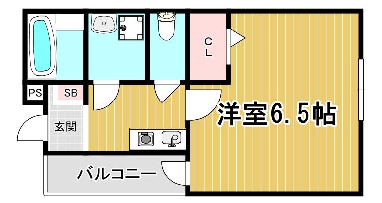 ハウスアイ大和田(1K/3階)の間取り写真