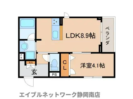 UNPRUNE(1LDK/3階)の間取り写真