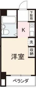 アパルトマン成合(ワンルーム/2階)の間取り写真