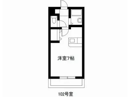 エレガンスメゾンI(ワンルーム/1階)の間取り写真