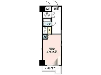 グランドメゾン三田(1K/2階)の間取り写真
