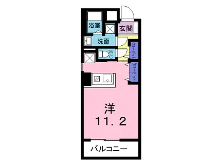 ノ・メール マサキ(ワンルーム/1階)の間取り写真