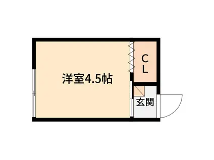 若草ビレッジ(ワンルーム/1階)の間取り写真