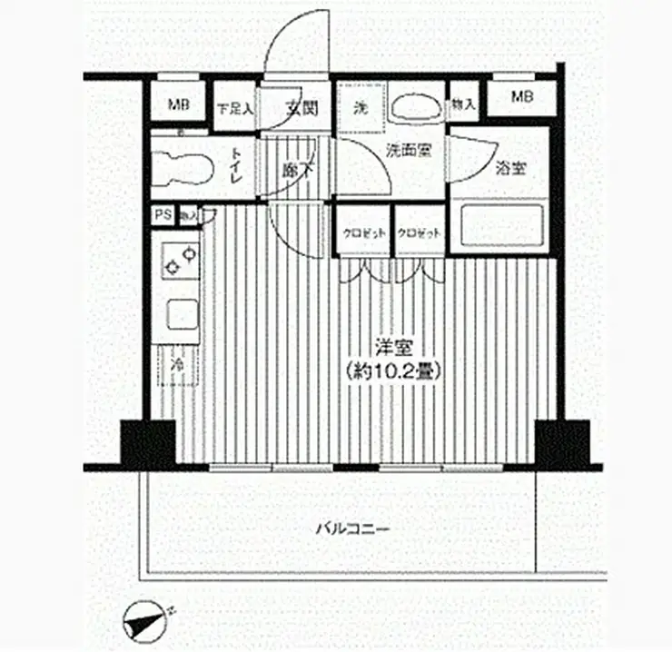 麻布イーストコア 2階階 間取り