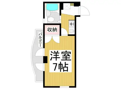 NPハイツ(1K/5階)の間取り写真