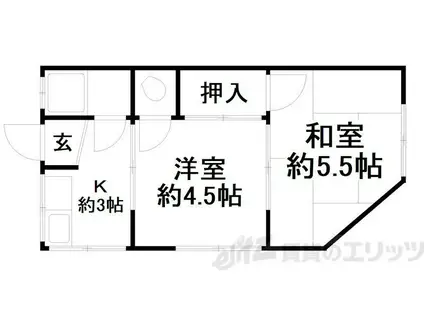 すみれ文化(2K/2階)の間取り写真
