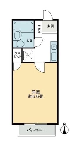 MKドリーム(1K/2階)の間取り写真