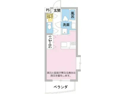 アルストロメリア(ワンルーム/1階)の間取り写真