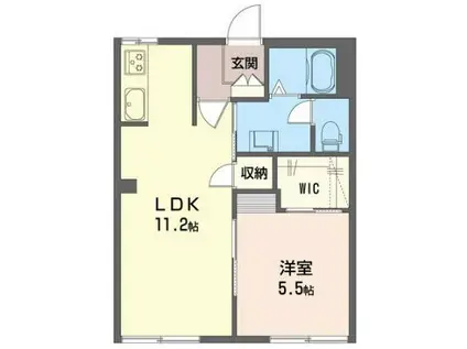 コートピア港南A 積水ハウス(1LDK/1階)の間取り写真