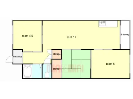 CONCORD KOSHIEN(3LDK/4階)の間取り写真