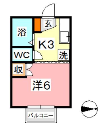 エクセレントハイム95(1K/2階)の間取り写真