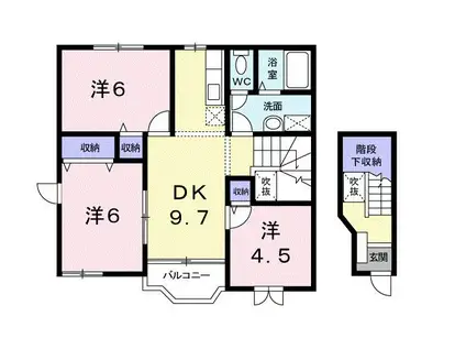 ミレニアムIII(3DK/2階)の間取り写真