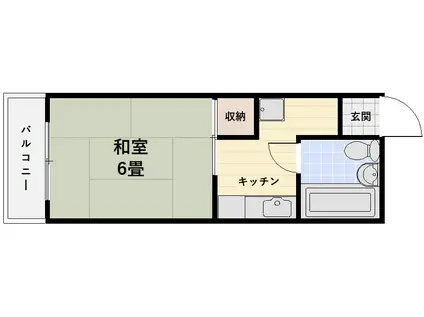 レジデンス・アザレア(1K/4階)の間取り写真