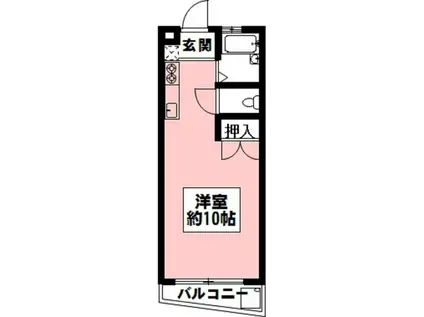 ARROW・COURT(ワンルーム/2階)の間取り写真