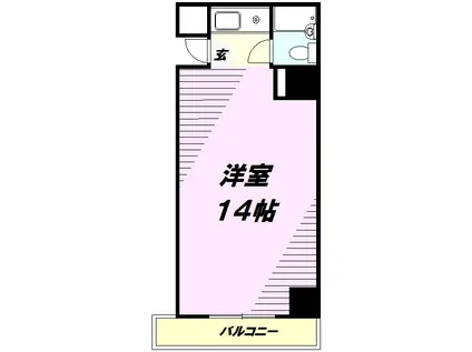 グランデハイツ八王子(ワンルーム/3階)の間取り写真
