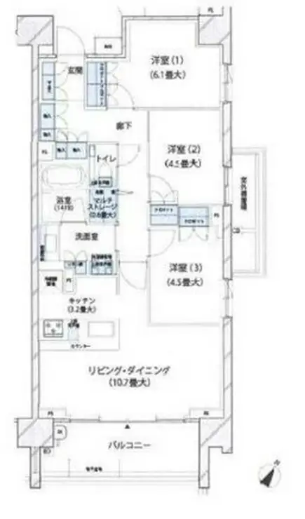 ブランズシティ久が原 2階階 間取り