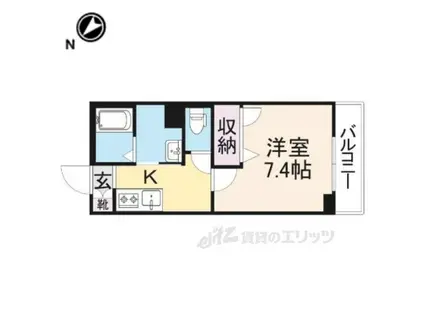 シャーメゾン忠 彦根(1K/2階)の間取り写真