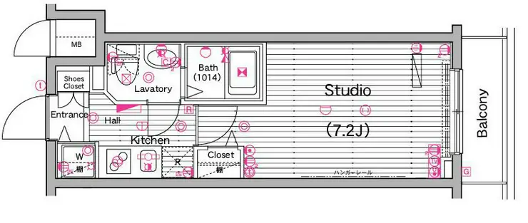 グランド・ガーラ横濱山下町 4階階 間取り