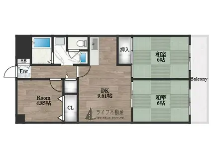 グランドメゾン浅田I(3LDK/4階)の間取り写真
