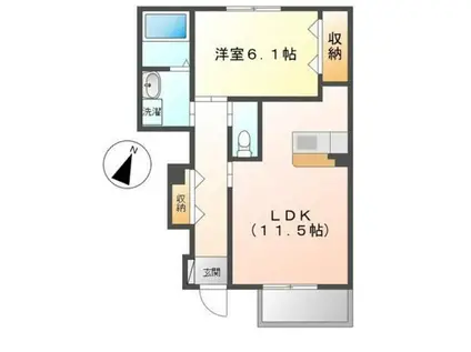 マンダリンヴィルIII(1LDK/1階)の間取り写真