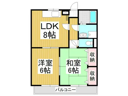 ヴェルチェ千野マンション(2DK/3階)の間取り写真
