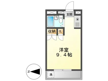 シャルム大堀(ワンルーム/3階)の間取り写真