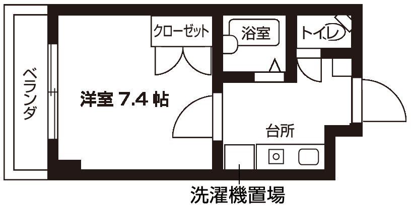 ウイステリア新瑞(1K/5階)の間取り写真
