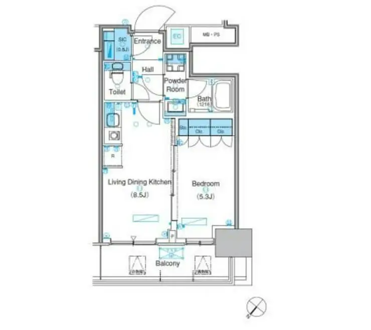 パークアクシス豊洲キャナル 10階階 間取り