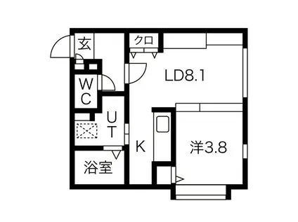 LAGARERIA(1DK/3階)の間取り写真