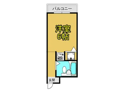 ワットハイム 都島(ワンルーム/10階)の間取り写真