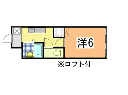 アーバンシティ泉ヶ丘(1K/2階)の間取り写真