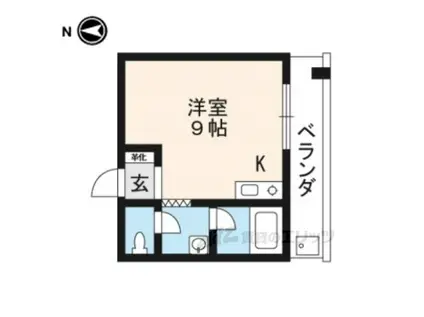 レジデンスクラブ32 2番館(ワンルーム/2階)の間取り写真