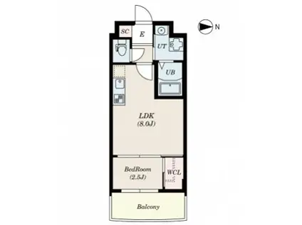 セレニテ三国プリエ(1LDK/10階)の間取り写真