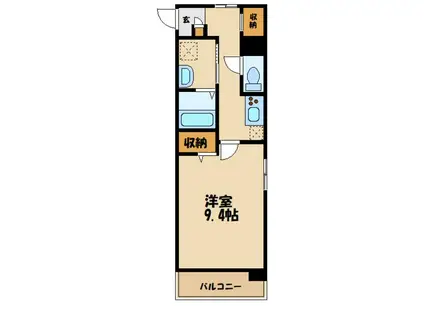 メゾンタナカIII(1K/8階)の間取り写真