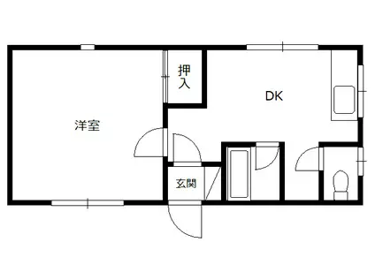 コーポJO(1DK/2階)の間取り写真
